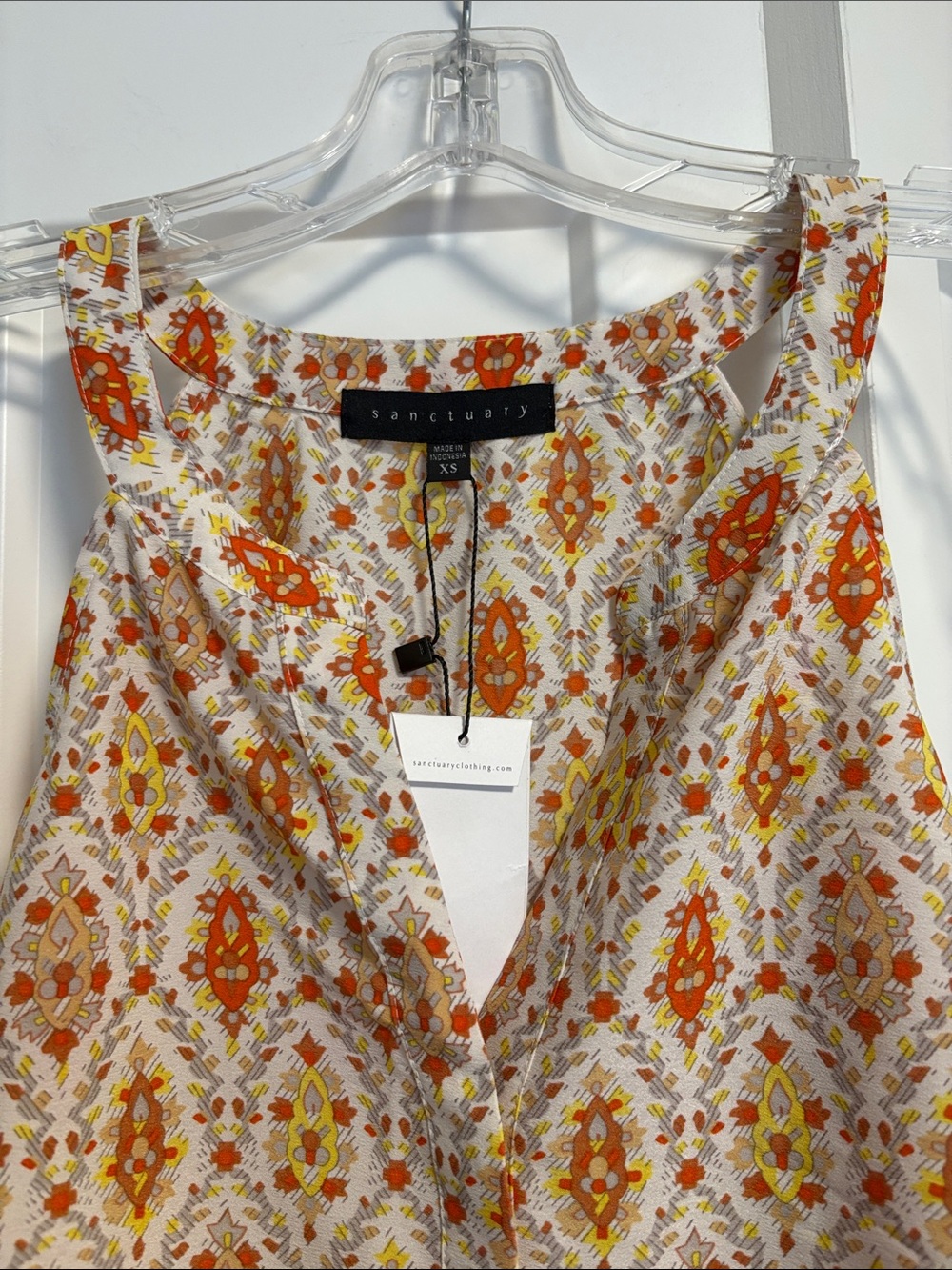NWT [Sanctuary] Sleeveless Lightweight Tank Top Field Pleasant Paisley Womens XS - Picture 6 of 12